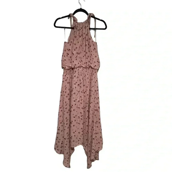 Maurices Women's Pink Floral Halter Neck Midi Dress Size L - Picture 4 of 5